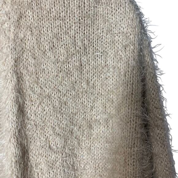 KAYLA ARMOIRE  Women's Soft, Open Front Midi Cardigan, 2 Pockets, M/L, Cream - Picture 4 of 8